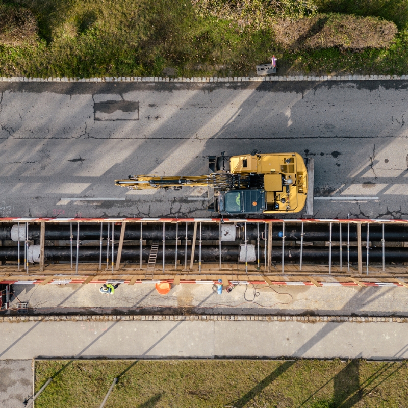 Baustelle in der Erde