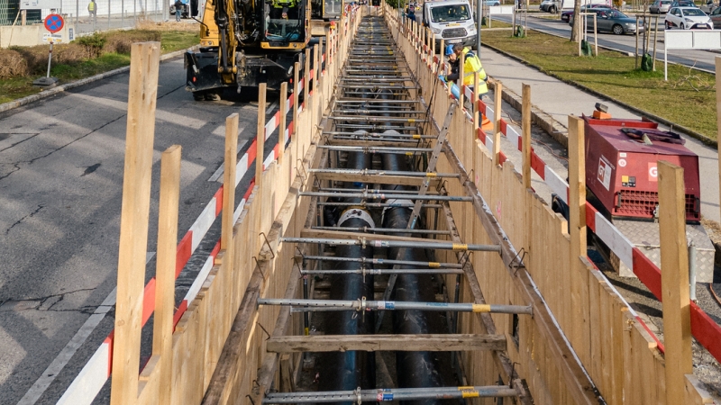 Baustelle in der Erde